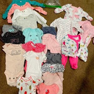 23 piece Preemie Clothes Bundle baby girl clothing